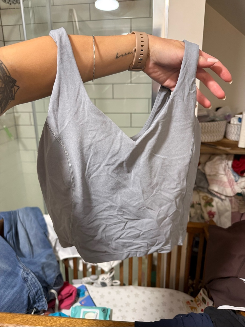 Lululemon Athletica Light Gray Align Sports Bra Tank